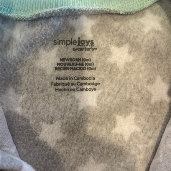 Carter's Elephant and Star Print Footie Pajama Set - Picture 3 of 3